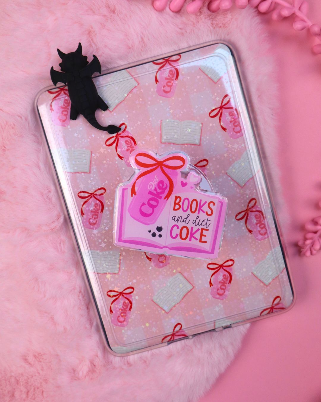 kindle grip Diet Coke and books, kindle accessories, kindle decoration, kobo grip, bookish merch, cute merch for book lovers, gift for readers, gift for book lovers, romance readers, dark romance