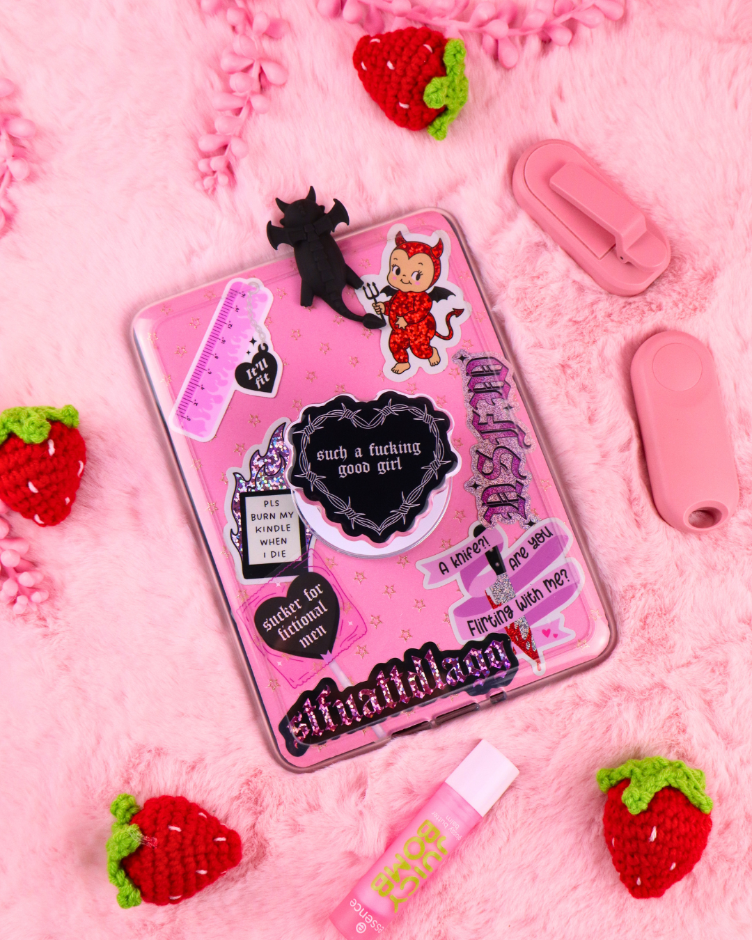 good girl merch, good girl sticker, smut book club kindle grip, dark romance, ereader, kobo, spicy books, smut reader, sexy books, smutty reader, bookish merch, booktok books, bookish gift, funny gift for reader, tbr, smut book club, magsafe, kindle, kobo