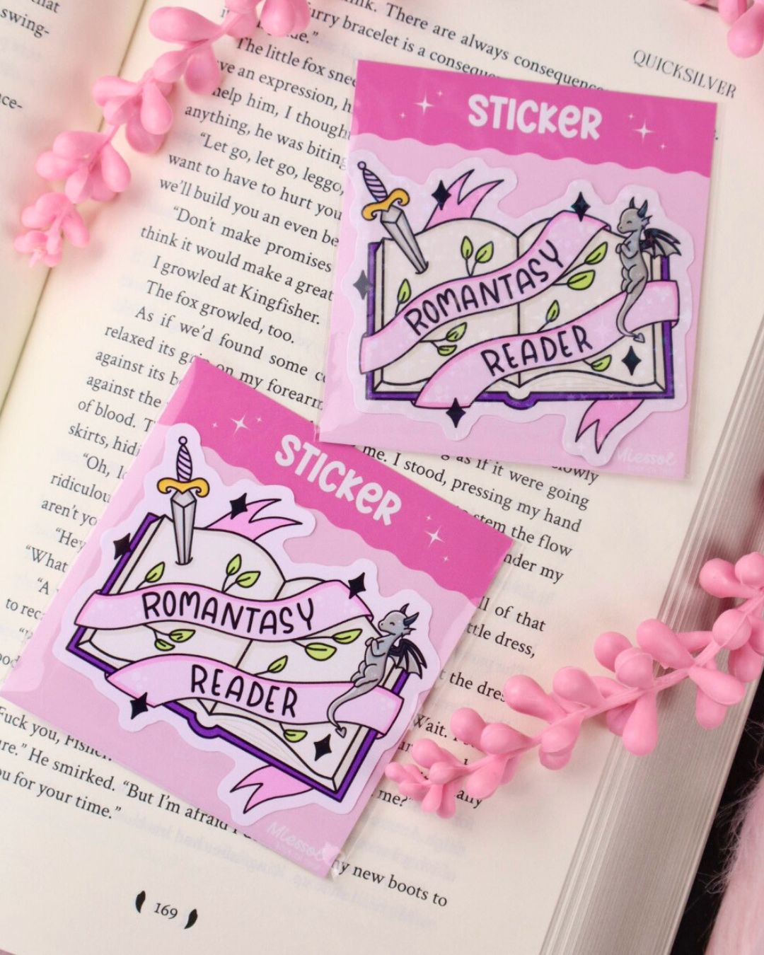 romantasy reader sticker for kindle decorating, fourth wing, Sarah j maas, acotar