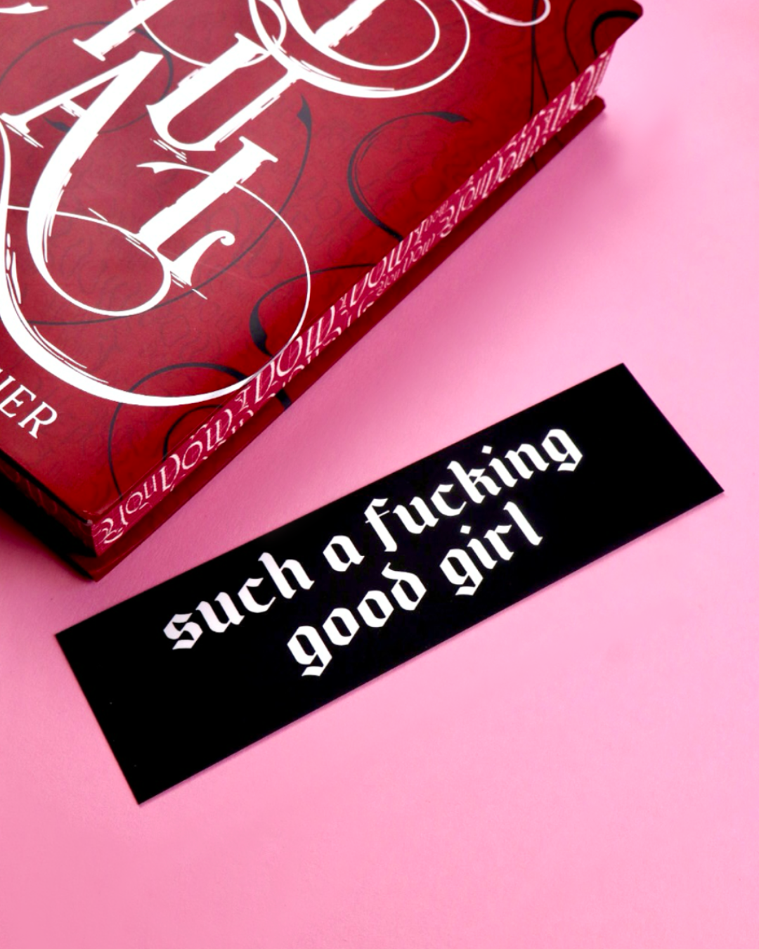 such a good girl bookmark, dark romance vibes