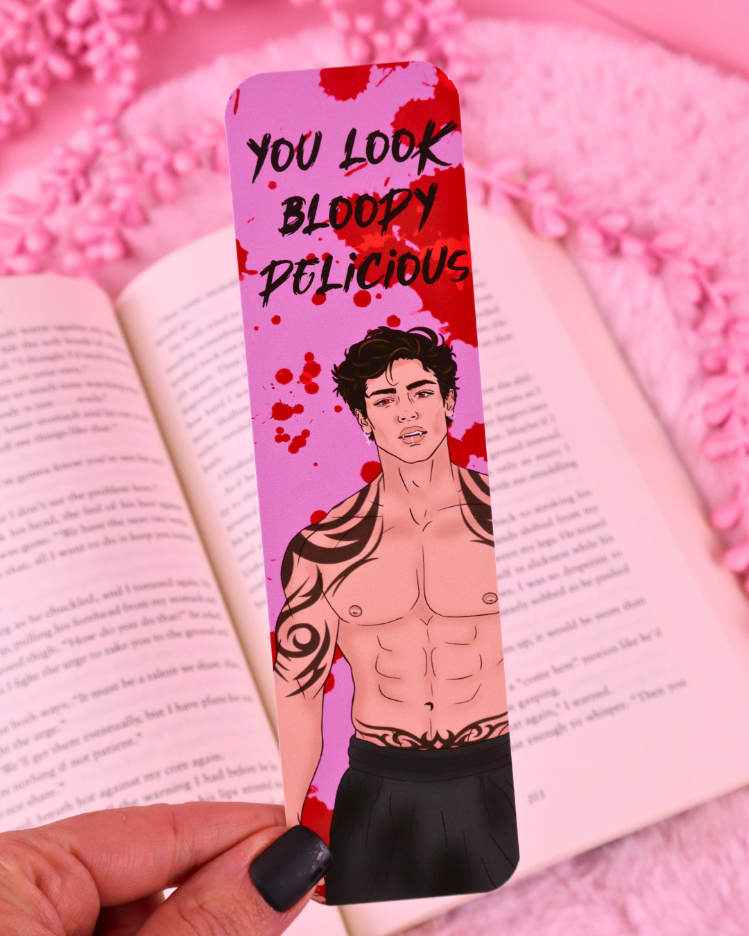 booktok bookmark, vampire romance bookmark for spicy dark romance readers