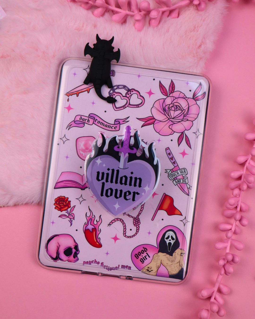 kindle and kobo grip, kindle accessories, villain lovers, enemies to lovers, booktok, dark romance, romantasy, e-reader accessories, kindle charm