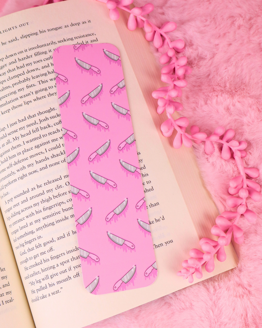 Drippy Knives Bookmark for Spicy Romance and Thriller Readers