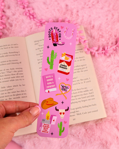Cowboy Romance Bookmark for Spicy Romance and Western Romance Readers