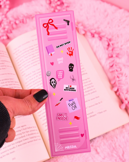 Pink Locker Bookmark for Spicy Romance Readers