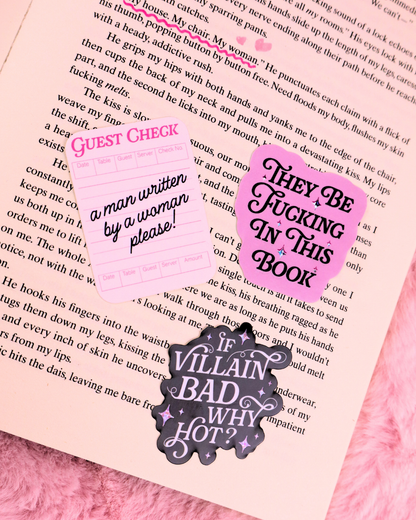 men written by women sticker, kindle sticker, booktok, romance readers, fictional men, book lover, dark romance, romantasy