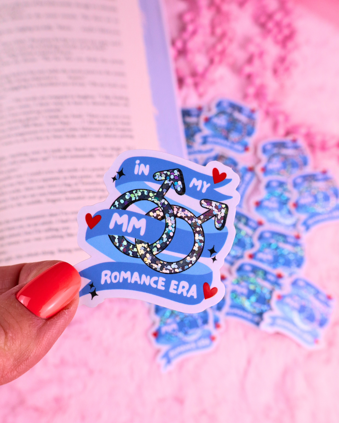 In My MM Romance Era Vinyl Bookish Waterproof Sticker