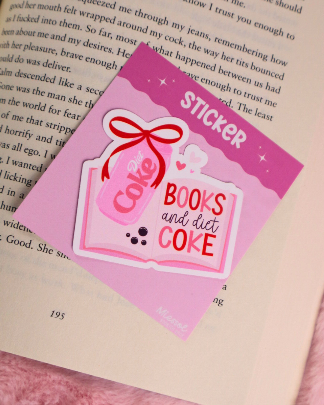 Bookish sticker for kindle clear back, kindle stickers, kobo stickers, bookish accessories, booktok, bookstagram, romance readers, book lover