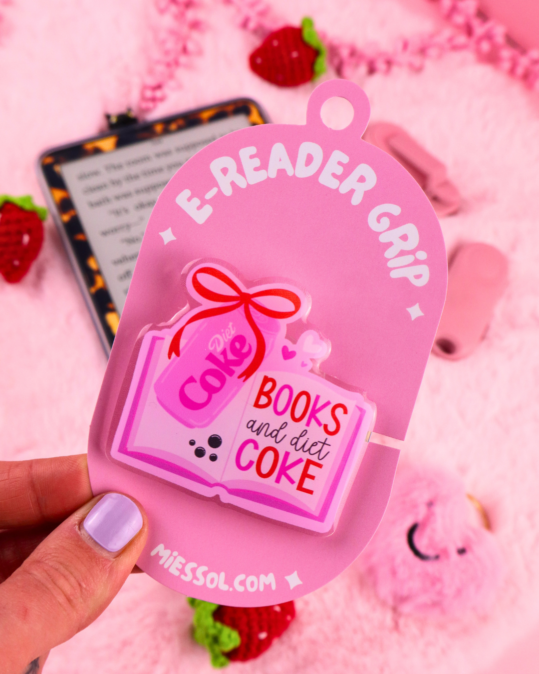 kindle grip Diet Coke and books, kindle accessories, kindle decoration, kobo grip, bookish merch, cute merch for book lovers, gift for readers, gift for book lovers, romance readers, dark romance