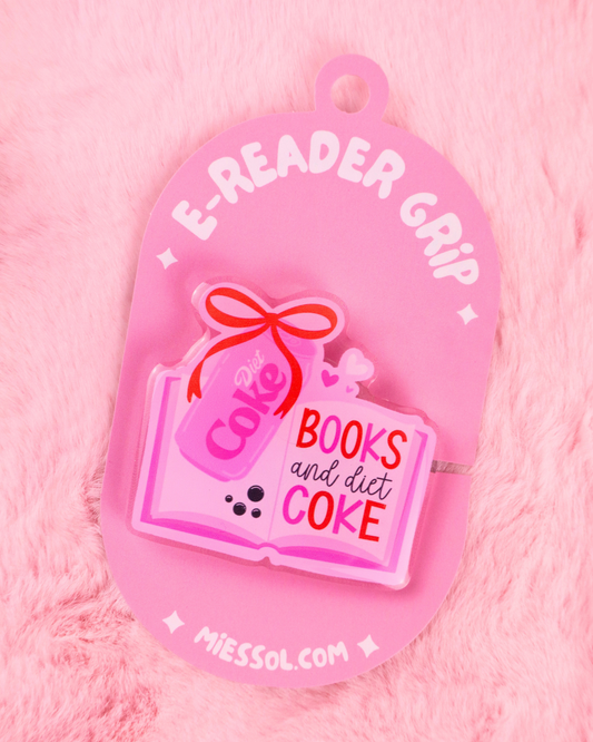 kindle grip Diet Coke and books, kindle accessories, kindle decoration, kobo grip, bookish merch, cute merch for book lovers, gift for readers, gift for book lovers, romance readers, dark romance