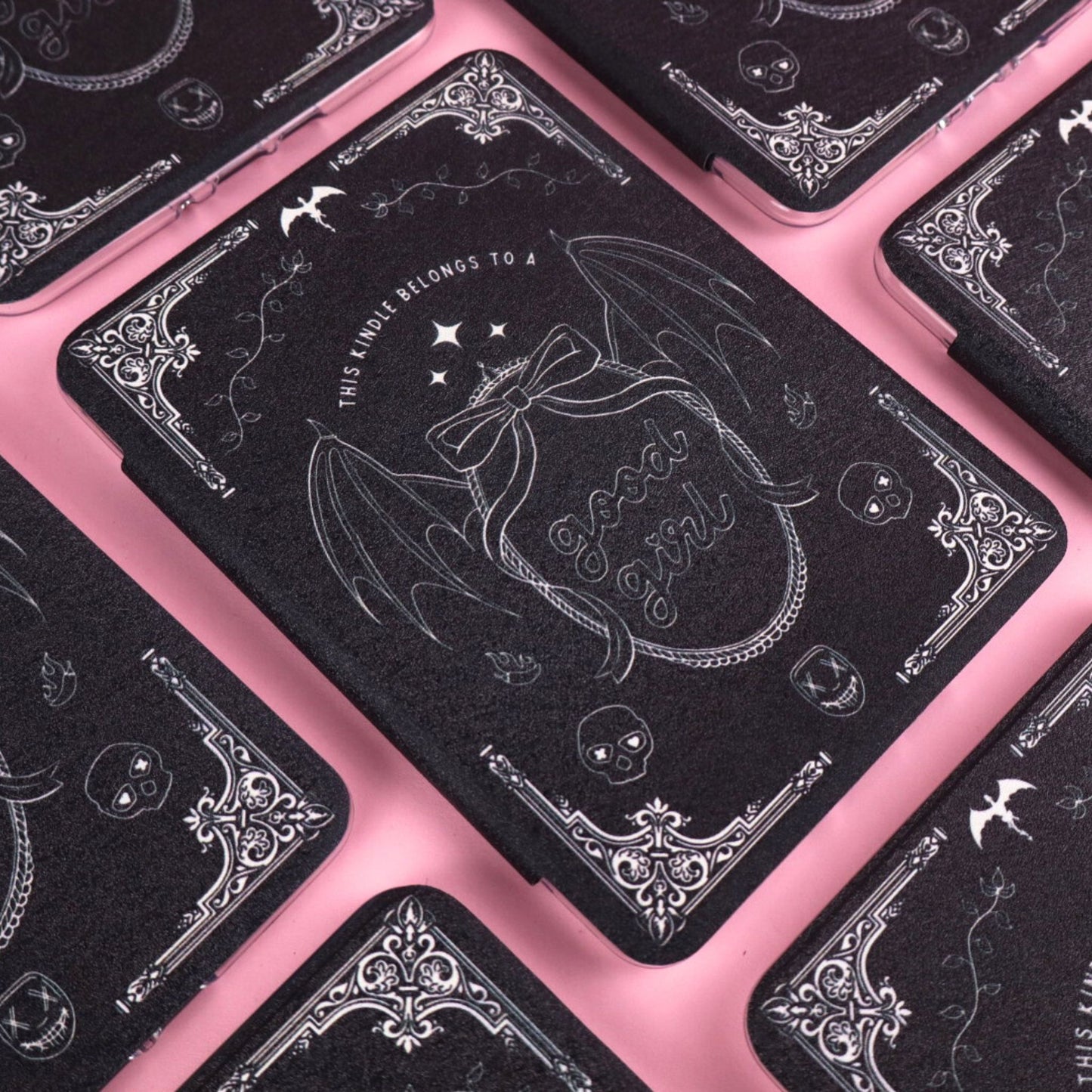 Black kindle case, good girl, dark romance theme
