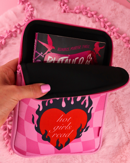 kindle sleeve, booktok gift, bookish gift for readers, dark romance merch, romantasy gift, booktok, bookstagram, kindle pouch, kindle sleeve, kobo sleeve, kobo case, bookish gift, cute pink ereader sleeve, hot girls read, smut readers, spicy books, spicy book lovers, ereader case, ereader sleeve