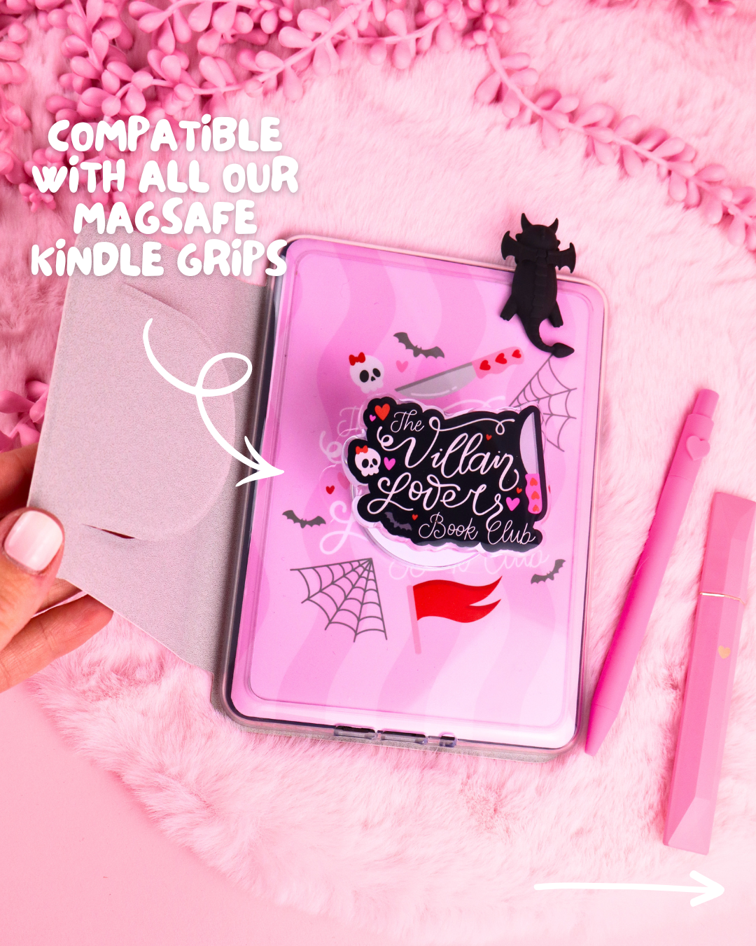 magnetic kindle case detachable cover, kindle grip, dragons, Romantasy readers booktok, HYBRID KINDLE CASE