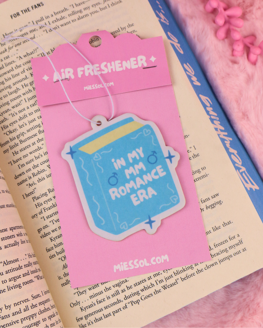 Bookish air freshener, in my MM romance era, gay, queer books car, smut, romance, booktok, spicy book lover, readers romance, bookstagram, funny bookish gift unique gift for book lovers and readers