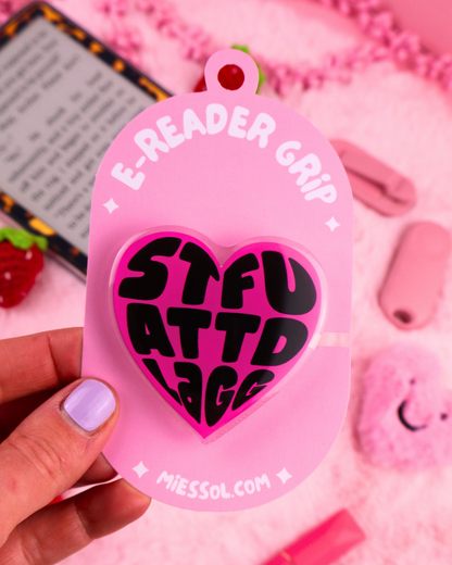STFUATTDLAGG, good girl merch, good girl sticker, smut book club kindle grip, dark romance, ereader, kobo, spicy books, smut reader, sexy books, smutty reader, bookish merch, booktok books, bookish gift, funny gift for reader, tbr, smut book club, magsafe, kindle, kobo