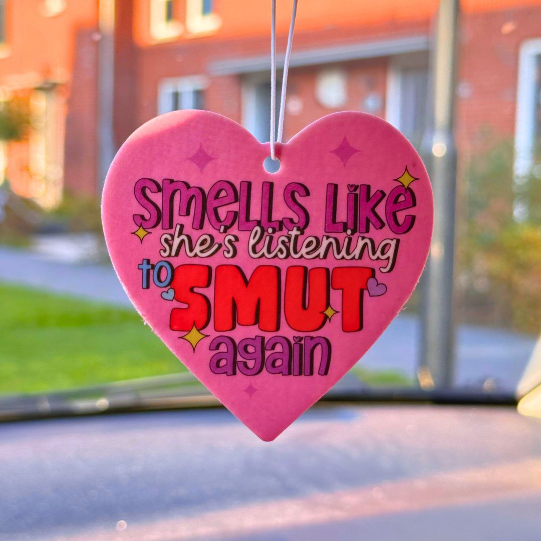 booktok, stfuattdlagg air freshener, spicy audiobook, audible, smut audio, bookish gift, gift for readers, romance readers, dark romance, romantasy, haunting adeline, sarah j maas gift, acotar, cassian, zade meadows, smut books, ebooks, dark romance recs, enemies to lovers trope, touch her and die