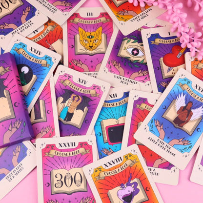 Card game for picking next book, TBR Tarot Cards