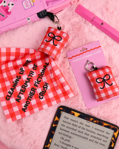 funny gift for book lovers, romance readers, smut reader, spicy book lovers, kindle accessories, kobo, kindle screen cleaner cloth