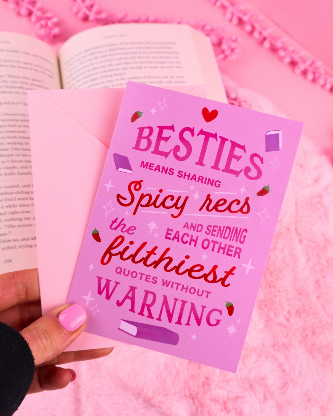 spicy books birthday card, booktok, spicy romance, smut reader birthday card, bookish greeting card, book boyfriend, smutty books