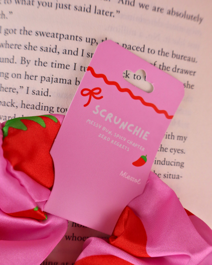 scrunchie for book lovers and readers of spicy books, smut reader, smutty books, hair accessories, good girl, romance books, romantasy, dark romance