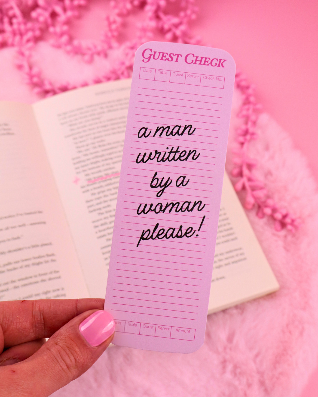 men written by women, bookmark, man written by a woman sticker, booktok, bookish gift, spicy books, smut reader, book lover bookmark gift, cute bookmark gift book bestie