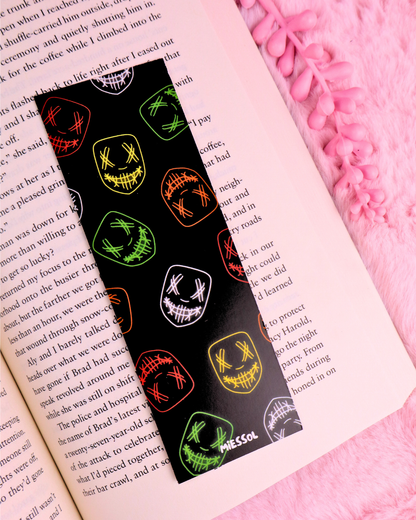 dark romance reader bookmark, masked men, ghost face mask, booktok, booktok gift, gift for book lover, dark romance books, the ritual, navessa allen, lights out, josh, bookish gifts, Rina Kent, Nikolai sokolov, Killian Carson, Garreth, vaughn, Jeremy, Landon, legacy of gods