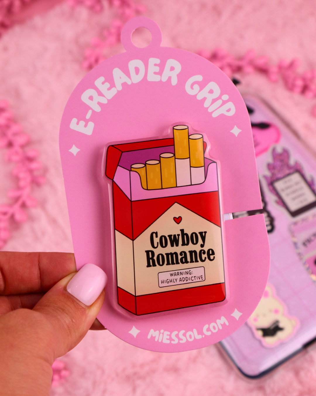 kindle grip, kobo, cowboy romance merch, elsie silver, spicy books, book lover, romance reader gift, funny bookish gift, booktok, bookstagram, bookish merch, kindle decor, kindle accessories, kobo merch, kindle case