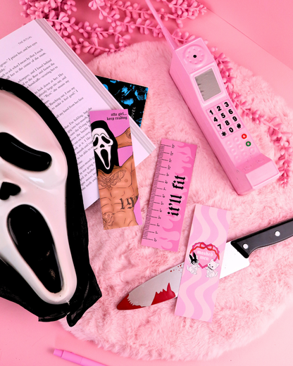 dark romance reader bookmark, masked men, ghost face mask, booktok, booktok gift, gift for book lover, dark romance books, the ritual, navessa allen, lights out, josh, bookish gifts