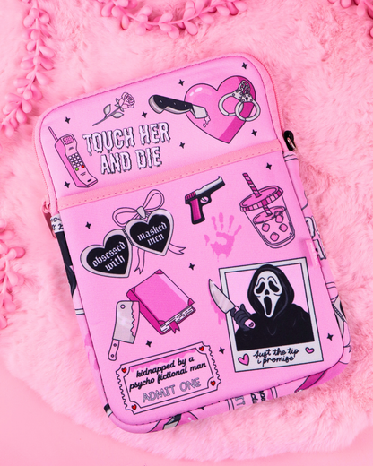 kindle sleeve, booktok gift, bookish gift for readers, dark romance merch, romantasy gift, booktok, masked men, ghost, horror, thriller, scream, bookstagram, kindle pouch, kindle sleeve, kobo sleeve, kobo case, bookish gift, cute pink ereader sleeve, hot girls read, smut readers, spicy books, spicy book lovers, ereader case, ereader sleeve