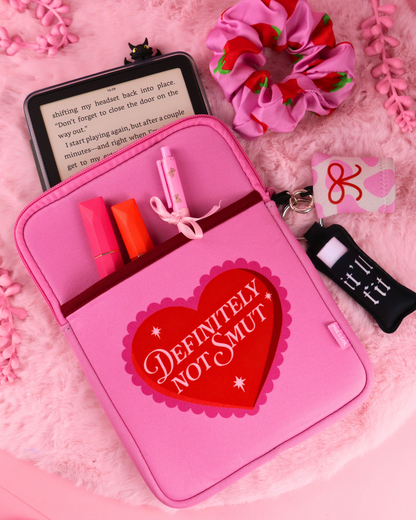 kindle sleeve, booktok gift, bookish gift for readers, dark romance merch, romantasy gift, booktok, bookstagram, kindle pouch, kindle sleeve, kobo sleeve, kobo case, bookish gift, cute pink ereader sleeve, hot girls read, smut readers, spicy books, spicy book lovers, ereader case, ereader sleeve