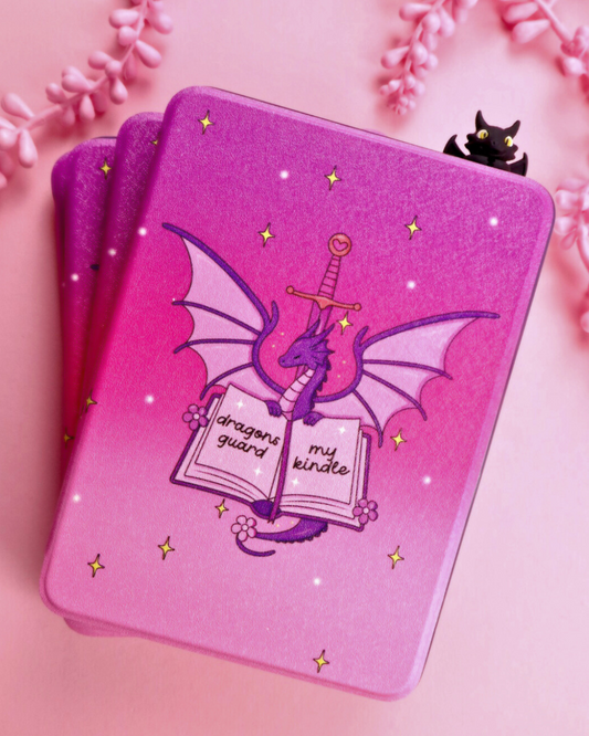 magnetic kindle case detachable cover, kindle grip, dragons, Romantasy readers booktok