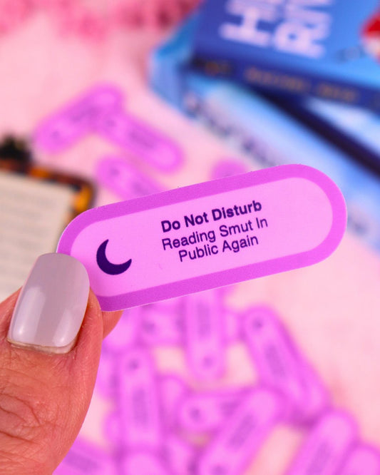 funny booktok sticker, do not disturb reading smut in public, spicy books, spicy book lover, romance reader, romantasy, dark romance, bookish gift, waterproof