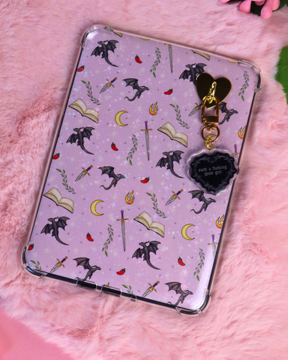 Romantasy Kindle & Kobo insert for fans of Fourth Wing, ACOTAR & Quicksilver. Magical eReader accessory perfect for BookTok romantasy lovers.