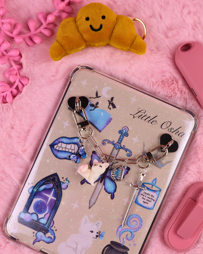 kindle charm quicksilver inspired, onyx, kingfisher, saeris, book boyfriends, romantasy readers, romance lovers, book lover, gift for readers, kindle charms, kobo charms, kindle decoration, kindle accessories, onyx, brimstone, fourth wing