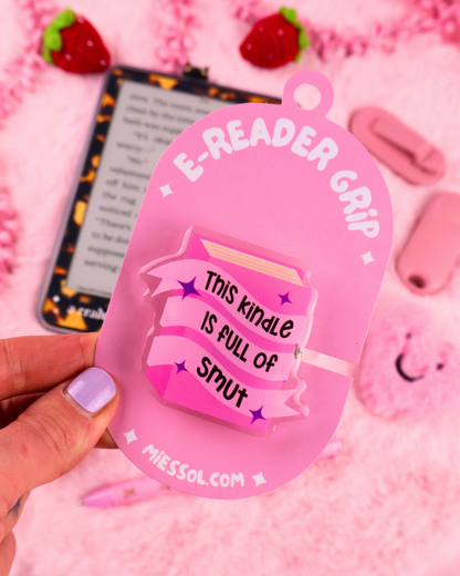 smut book club kindle grip, dark romance, ereader, kobo, spicy books, smut reader, sexy books, smutty reader, bookish merch, booktok books, bookish gift, funny gift for reader, tbr, smut book club, magsafe, kindle, kobo