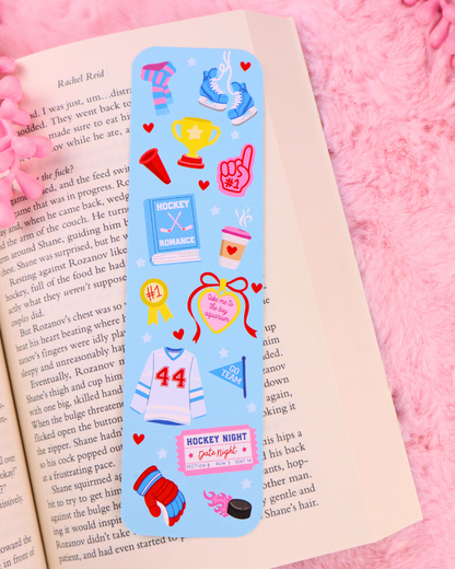 hockey romance, heated, hockey mm romance, dark romance reader bookmark, masked men, ghost face mask, booktok, booktok gift, gift for book lover, dark romance books, the ritual, navessa allen, lights out, josh, bookish gifts