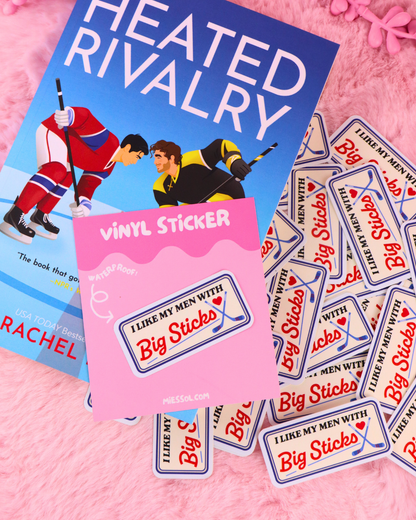 mm romance books sticker waterproof vinyl, kindle sticker, hockey romance sticker, ice hockey sticker, heated rivalry, off campus, kindle decorating, kindle accessories, gay romance books, queer books, kobo sticker, book lover, stickers for romance readers, booktok, boys crossing swords