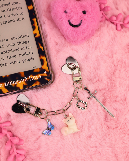 kindle charm quicksilver inspired, onyx, kingfisher, saeris, book boyfriends, romantasy readers, romance lovers, book lover, gift for readers, kindle charms, kobo charms, kindle decoration, kindle accessories, onyx, brimstone, fourth wing
