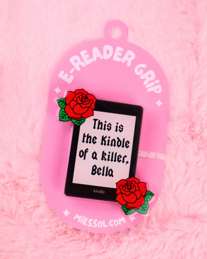 kindle of a killer grip, kindle decor, kindle accessories, twilight, team Edward, team Jacob, twilight merch, booktok, bookish gift, gift for booklover, vampire romance, vampire smut, spicy books, romance reader