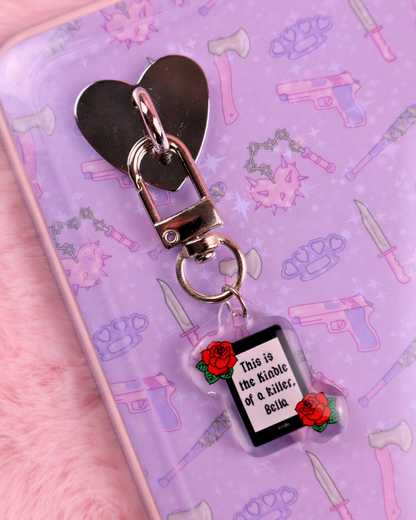dark romance gift run little mouse charm, booktok, smut reader gift,  bookish gift book bestie, kindle charm, spicy books, dark romance, fae smut, faerie smut, shadow daddy, twilight. kindle of a killer