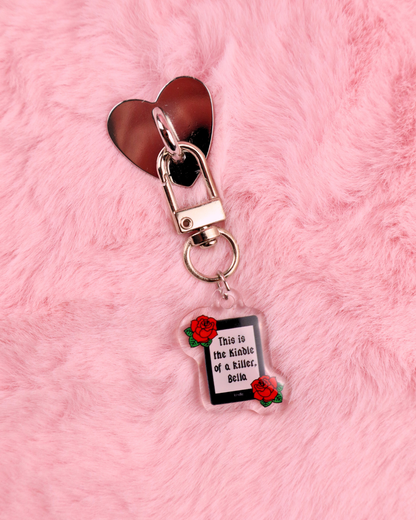 dark romance gift run little mouse charm, booktok, smut reader gift,  bookish gift book bestie, kindle charm, spicy books, dark romance, fae smut, faerie smut, shadow daddy, twilight. kindle of a killer