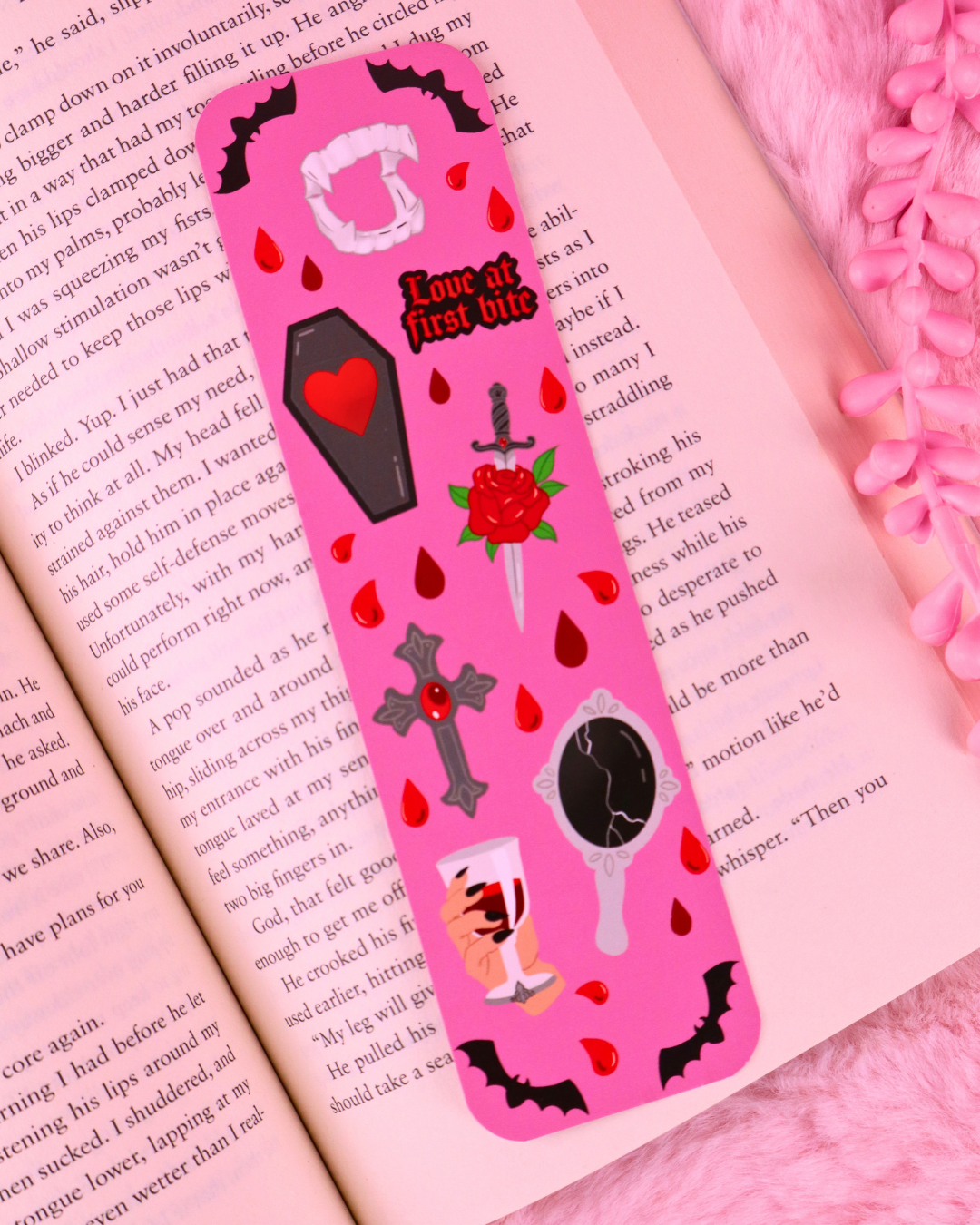 booktok bookmark, vampire romance bookmark for spicy dark romance readers