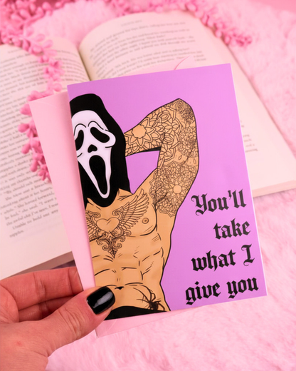bookish greeting card, masked men birthday card, dark romance birthday, book bestie card, fictional men, booktok, 