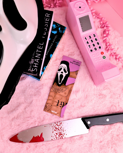 dark romance reader bookmark, masked men, ghost face mask, booktok, booktok gift, gift for book lover, dark romance books, the ritual, navessa allen, lights out, josh, bookish gifts