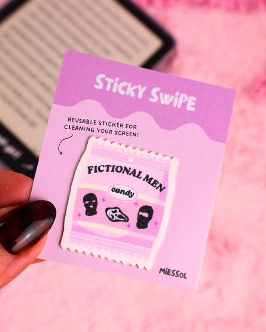smut masked men sticky swipe, screen cleaner kindle, ereader, cute ereader accessories, kindle decor, kindle accessories, smut reader, romance reader, spicy book lover, bookish gift, cute bookish gift, unique gift for readers, dark romance, romantasy, bookish aesthetics, kindle sticker, bookish stickers, insert kobo, re-usable sticker