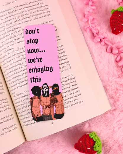 dark romance reader bookmark, masked men, ghost face mask, booktok, booktok gift, gift for book lover, dark romance books, the ritual, navessa allen, lights out, josh, bookish gifts