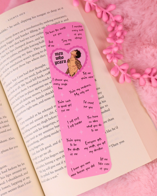 booktok men who year bookmark, romantasy, book boyfriend, bookish gift, bookish merch, dark romance, bookmarks, cute bookmarks, funny bookmark