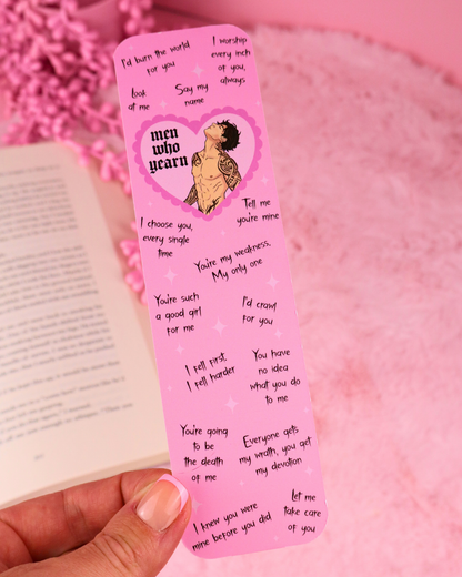 booktok men who year bookmark, romantasy, book boyfriend, bookish gift, bookish merch, dark romance, bookmarks, cute bookmarks, funny bookmark
