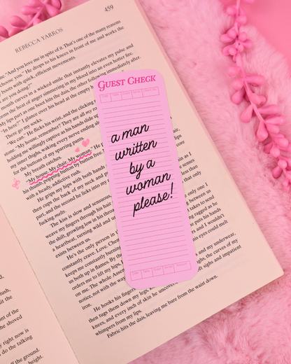 men written by women, bookmark, man written by a woman sticker, booktok, bookish gift, spicy books, smut reader, book lover bookmark gift, cute bookmark gift book bestie
