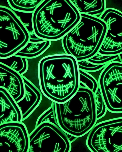 neon glow in the dark masked men, dark romance books, dark romance readers, masktok, neon masked men, booktok sticker, bookish gift, book lover, unhinged books, vinyl kindle sticker